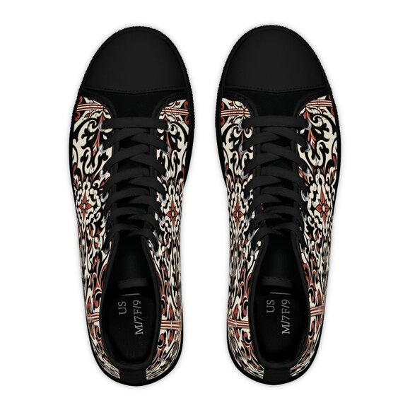 ♥️ Size 9 - High Top Mediterranean Red Tile Design - Picture 6 of 12